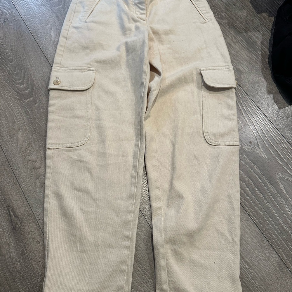 Cream Cargo Pants